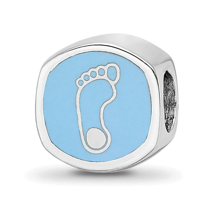 Sterling Silver Rhod-Pltd Logoart U. of N. Carolina Enamel Bead