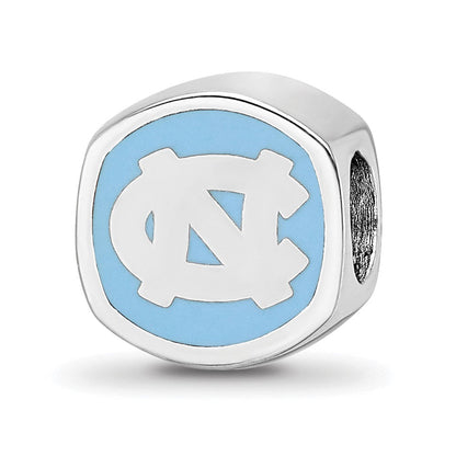 Sterling Silver Rhod-Pltd Logoart U. of N. Carolina Enamel Bead