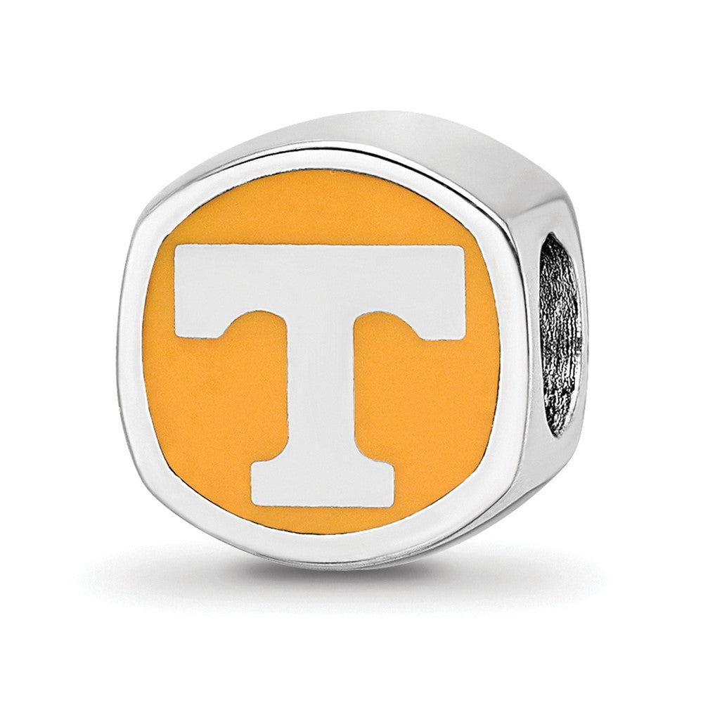 Sterling Silver Rhod-Pltd Logoart U. of Tennessee Enameled Bead