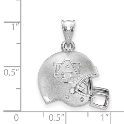 Sterling Silver Rhodium Plated Logoart Auburn University Domed Football Helmet Pendant