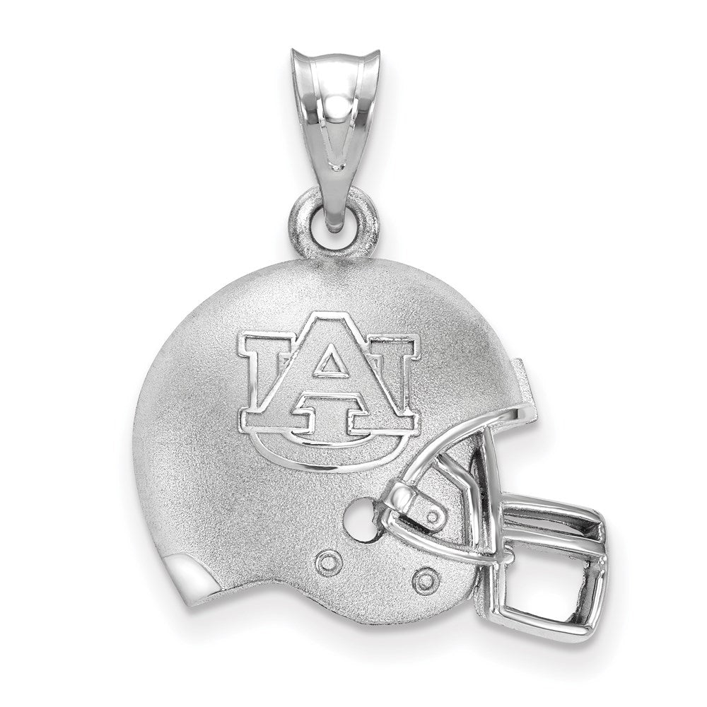 Sterling Silver Rhodium Plated Logoart Auburn University Domed Football Helmet Pendant