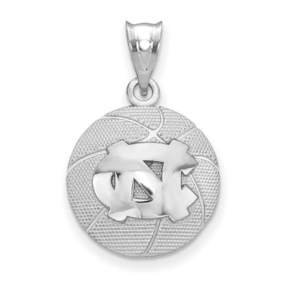 Sterling Silver Rhodium Plated Logoart University Of North Carolina N C Basketball Pendant