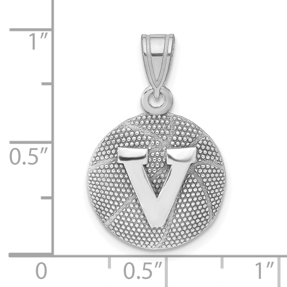 Sterling Silver Rhodium Plated Logoart University Of Virginia Basketball Pendant