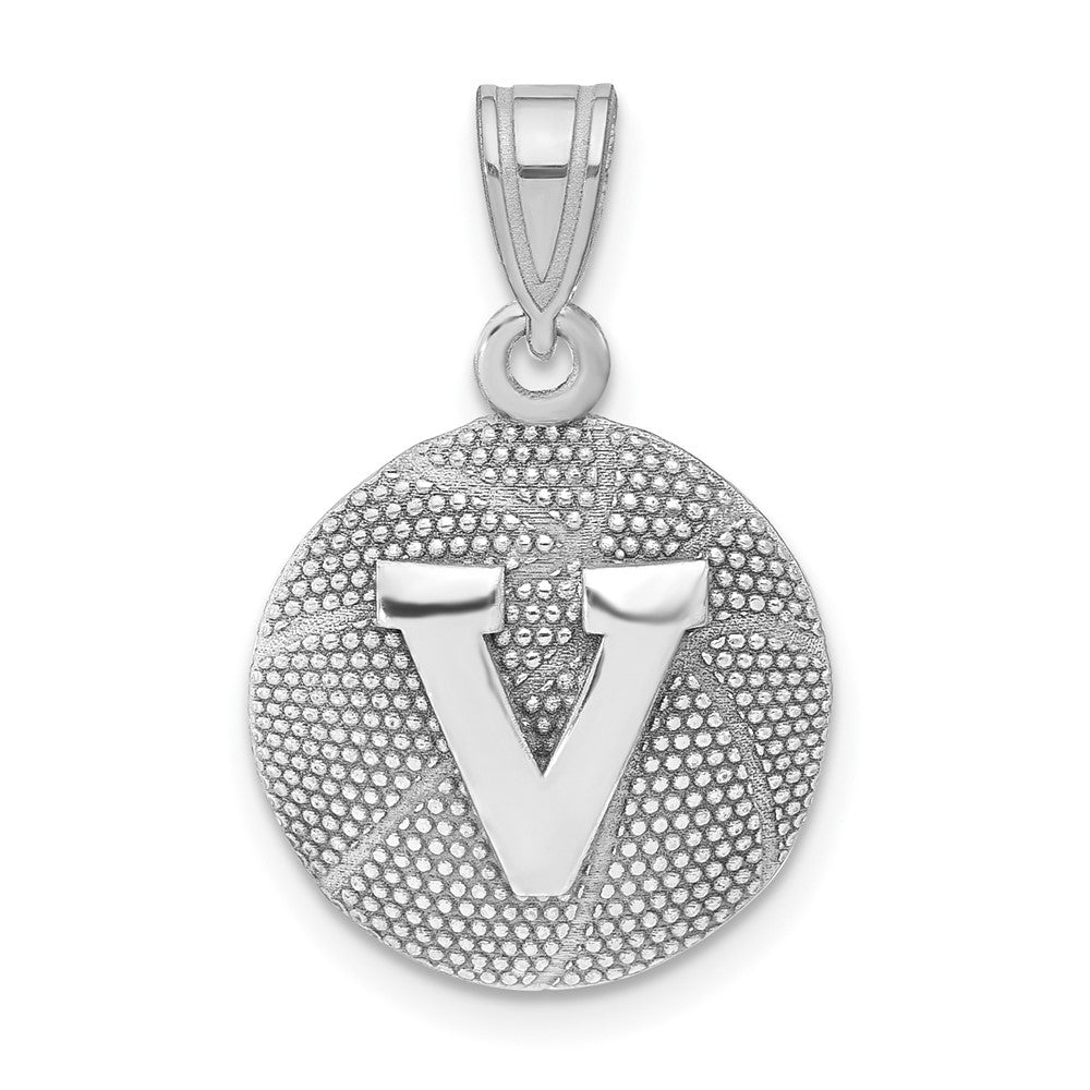 Sterling Silver Rhodium Plated Logoart University Of Virginia Basketball Pendant