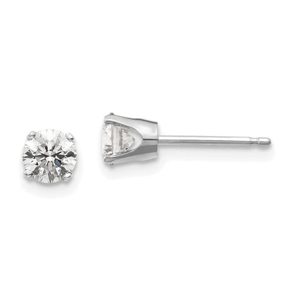 14K White Gold 14Kw .70Ct I2 K L Diamond Stud Push On Post Earrings