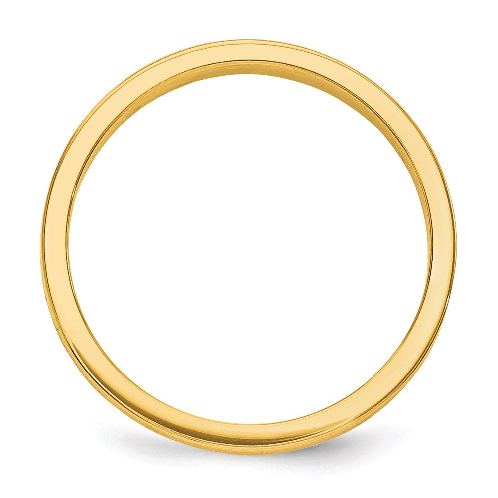 Solid 18K Yellow Gold 3mm Tapered Polished Men's/Women's Wedding Band Ring Size 5