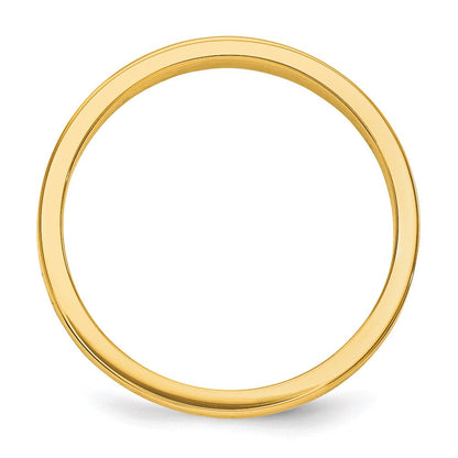 Solid 18K Yellow Gold 3mm Tapered Polished Men's/Women's Wedding Band Ring Size 6