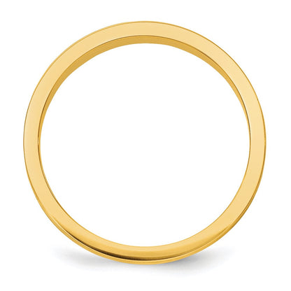 Solid 18K Yellow Gold 3mm Tapered Satin Men's/Women's Wedding Band Ring Size 6