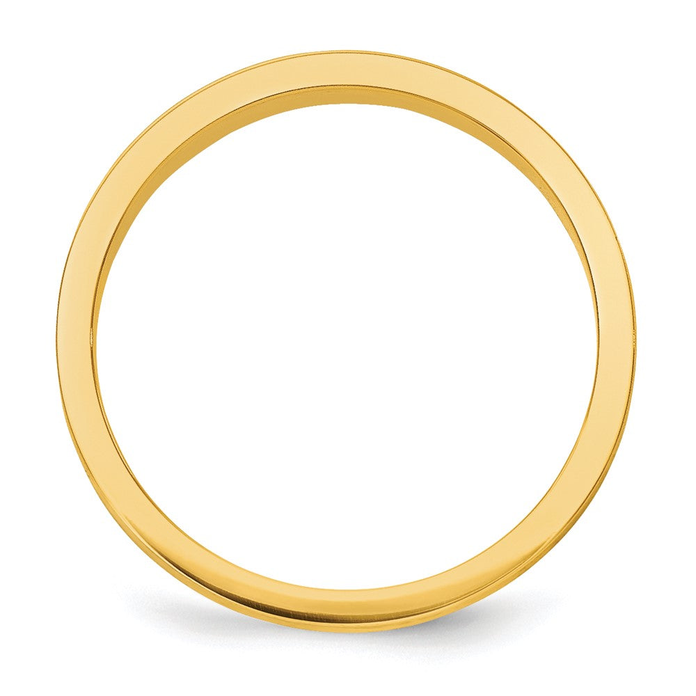 Solid 18K Yellow Gold 3mm Tapered Satin Men's/Women's Wedding Band Ring Size 7.5