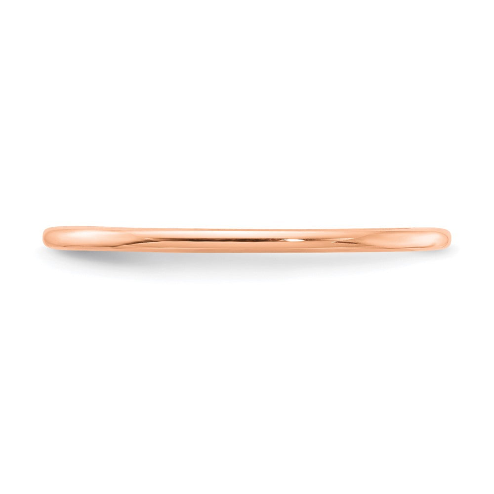 14K Rose Gold 1.2mm Half Round Polished Stackable Band