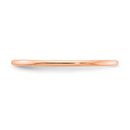 14K Rose Gold 1.2mm Half Round Polished Stackable Band