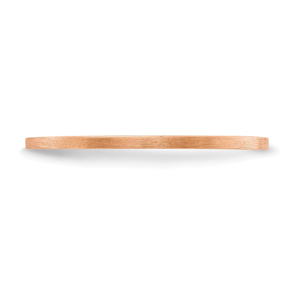 14K Rose Gold 1.2mm Flat Satin Stackable Band