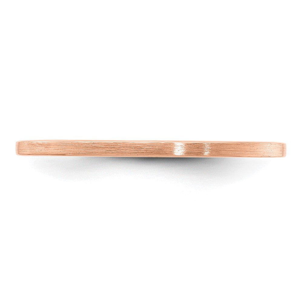 14K Rose Gold 1.2mm Flat Satin Stackable Band