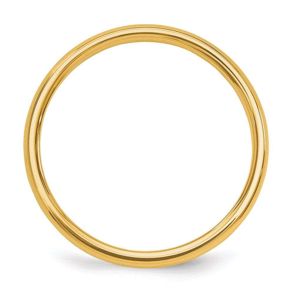 14K Yellow Gold Polished 2mm Stackable Band