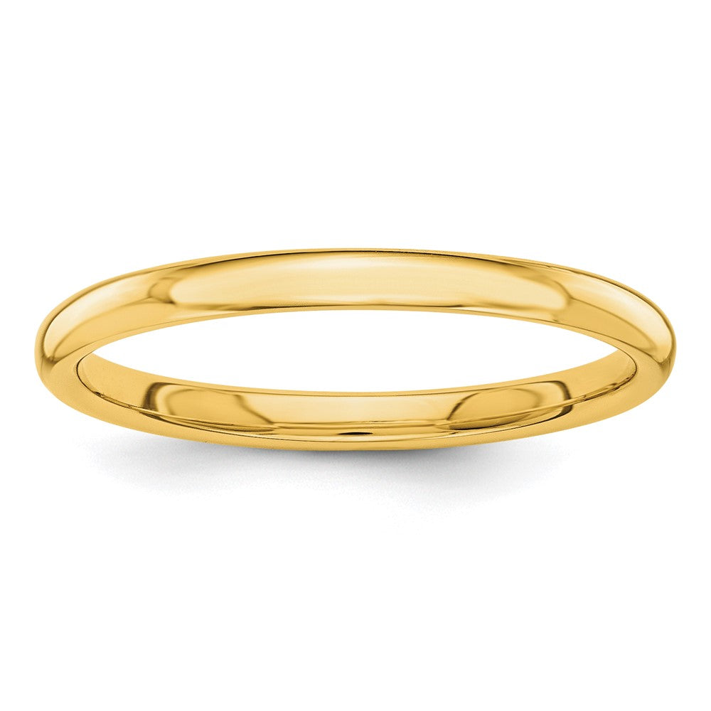 10K Yellow Gold 2mm Stackable Wedding Band Ring