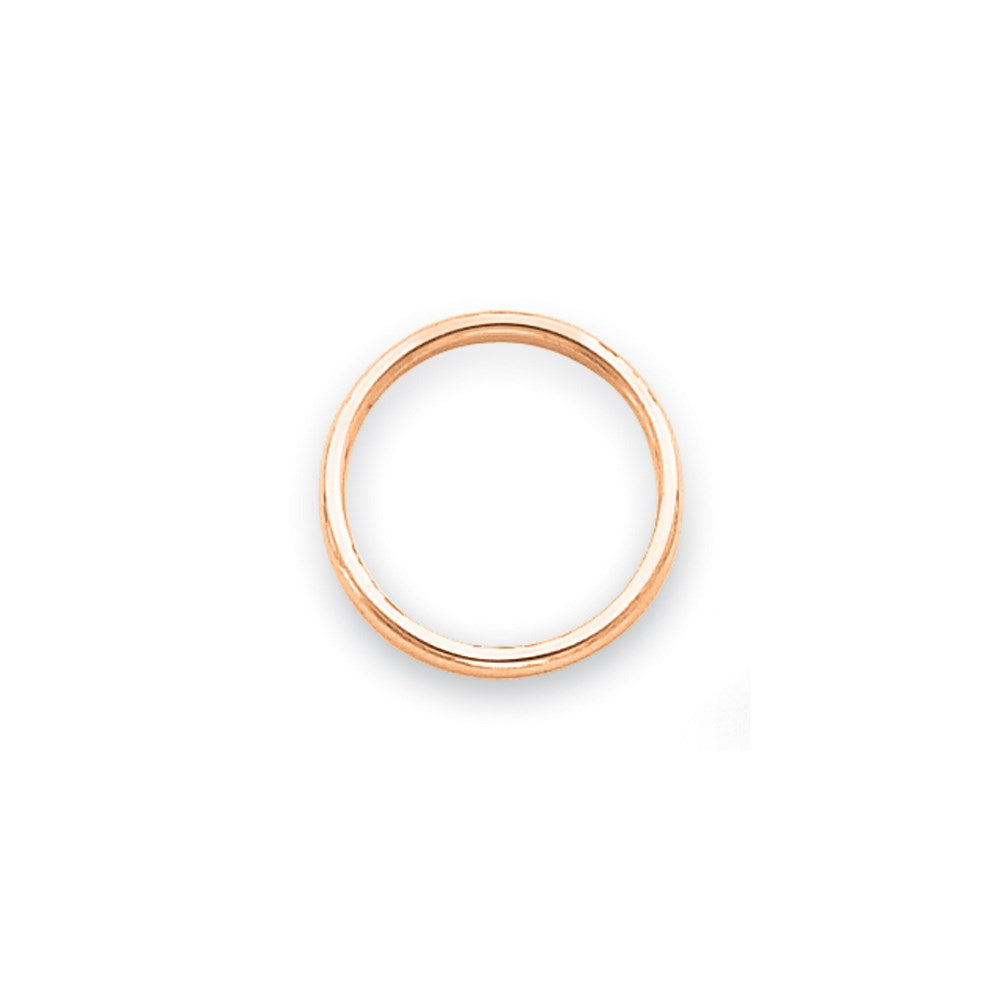 10K Rose Gold Polished 2mm Stackable Wedding Band Ring
