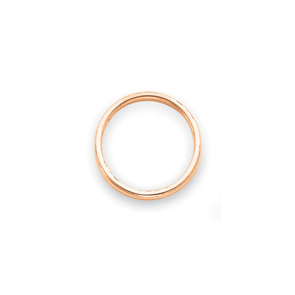 10K Rose Gold Polished 2mm Stackable Wedding Band Ring