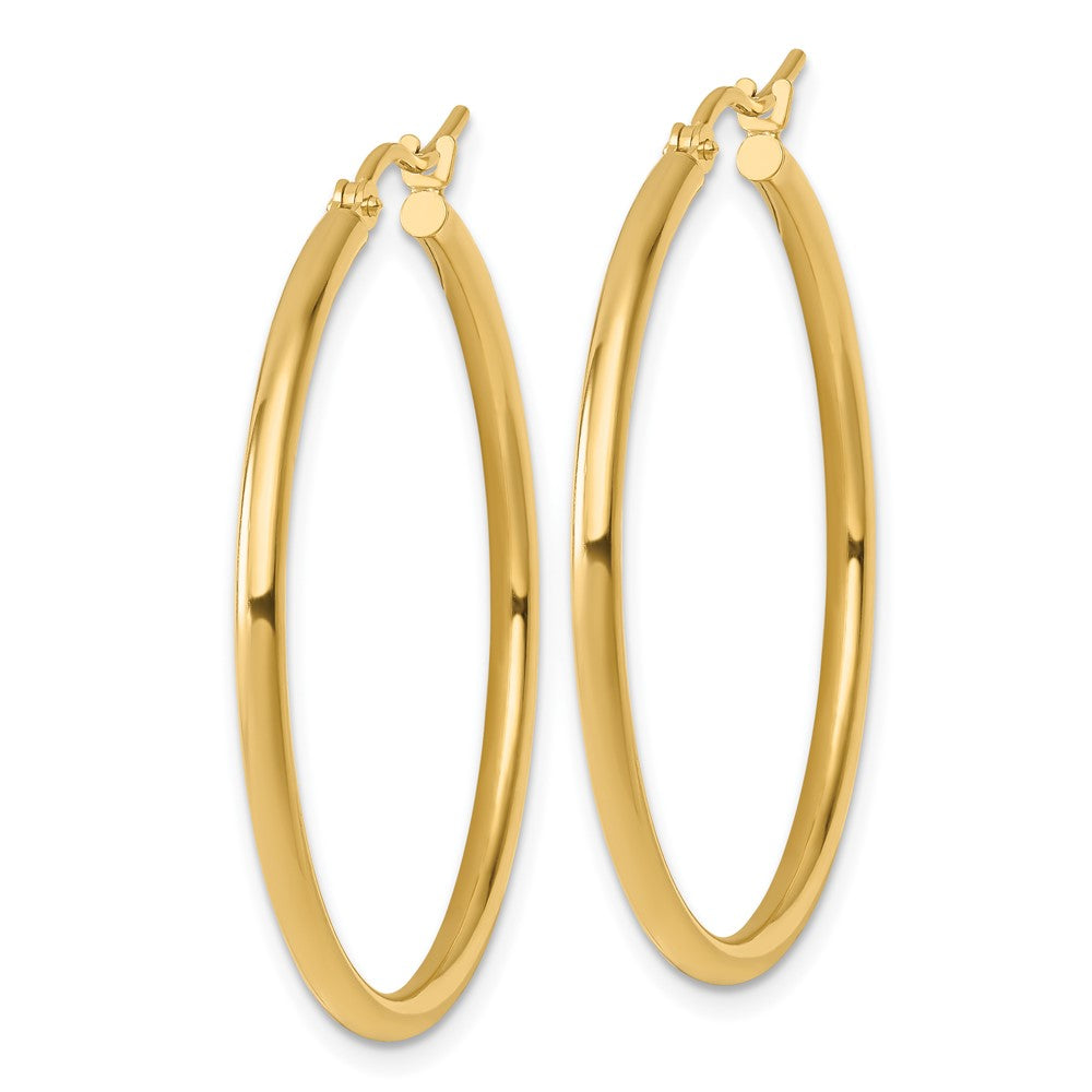 10K Yellow Gold Polished Hinged Hoop Earrings