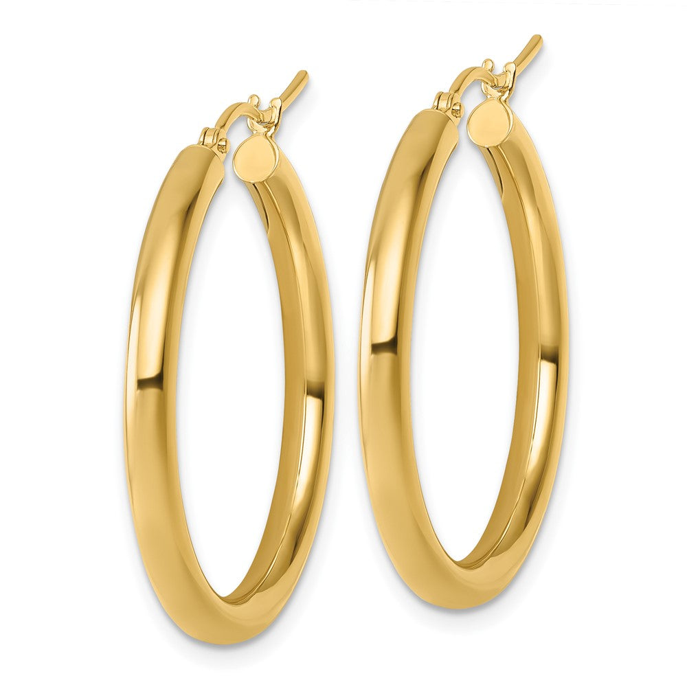 10K Yellow Gold Polished Hinged Hoop Earrings