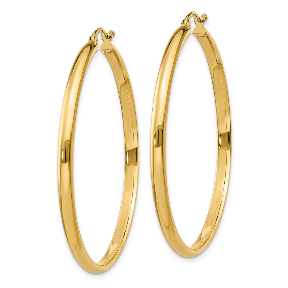 14K Yellow Gold Polished Hoop Earring