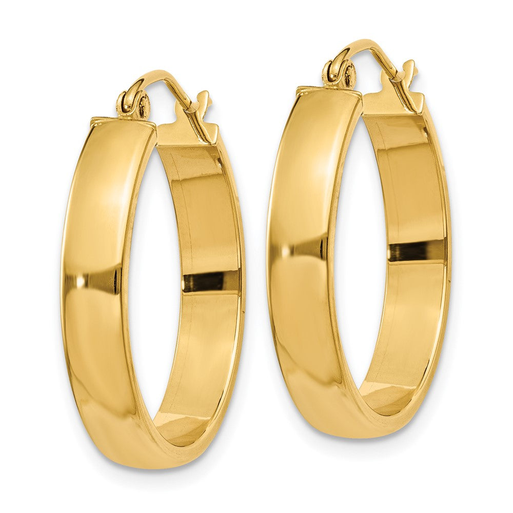 14K Yellow Gold Polished Hoop Earring