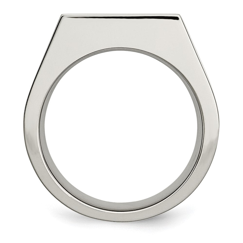 Titanium With Diamond Polished Band