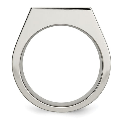 Titanium With Diamond Polished Band