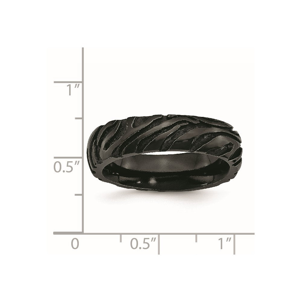 Titanium Black Ti Safari Domed 6.50mm Band