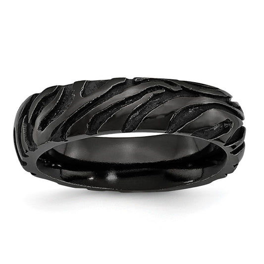 Titanium Black Ti Safari Domed 6.50mm Band