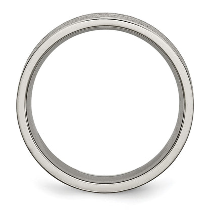 Titanium Grooved 6mm Brushed Band