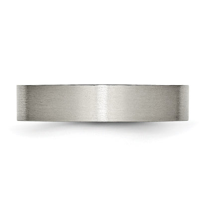 Titanium Flat 5mm Brushed Band