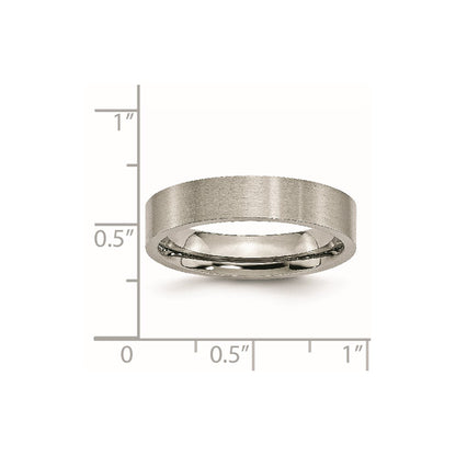 Titanium Flat 5mm Brushed Band