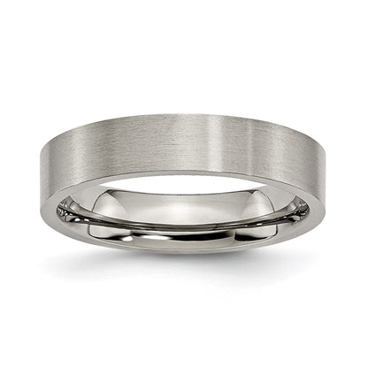 Titanium Flat 5mm Brushed Band