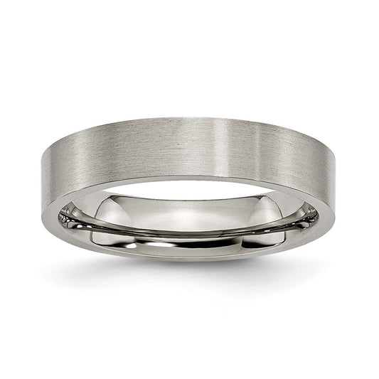 Titanium Flat 5mm Brushed Band