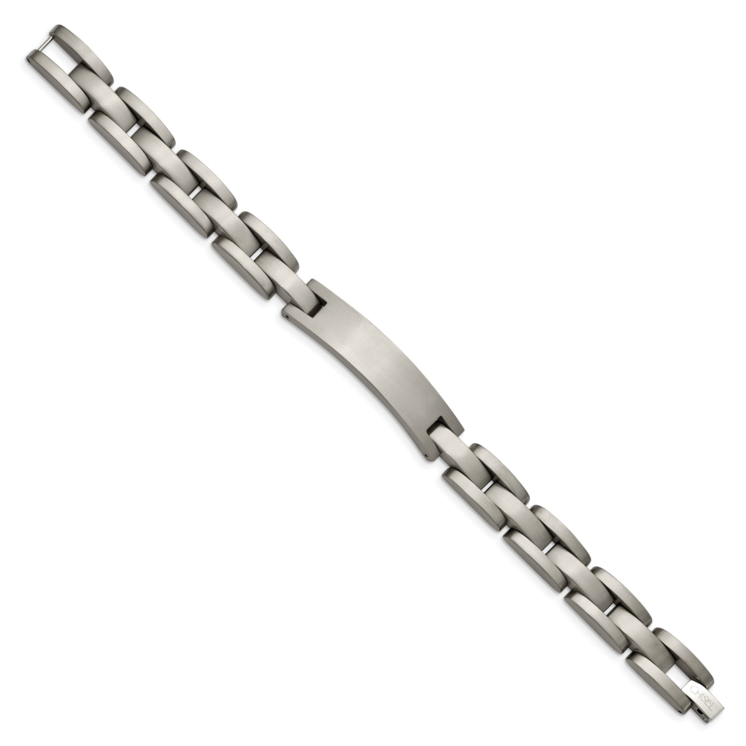 Titanium Chise Brushed 8.75 Inch Id Bracelet