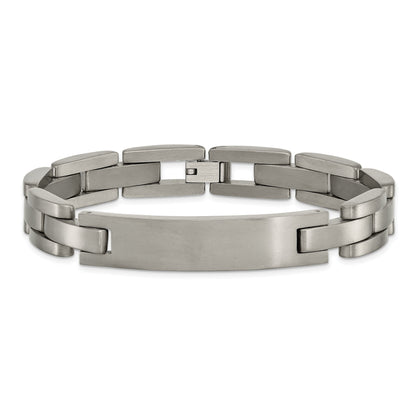 Titanium Chise Brushed 8.75 Inch Id Bracelet
