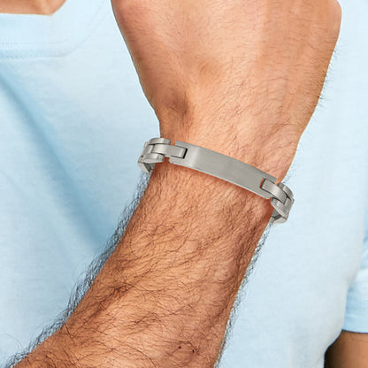 Titanium Chise Brushed 8.75 Inch Id Bracelet
