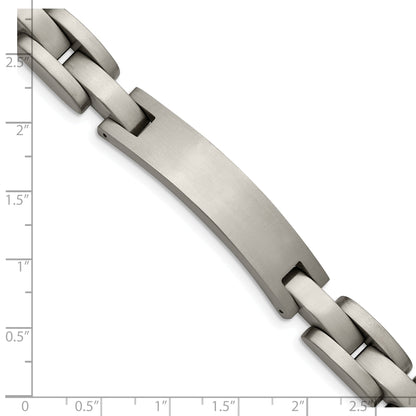 Titanium Chise Brushed 8.75 Inch Id Bracelet