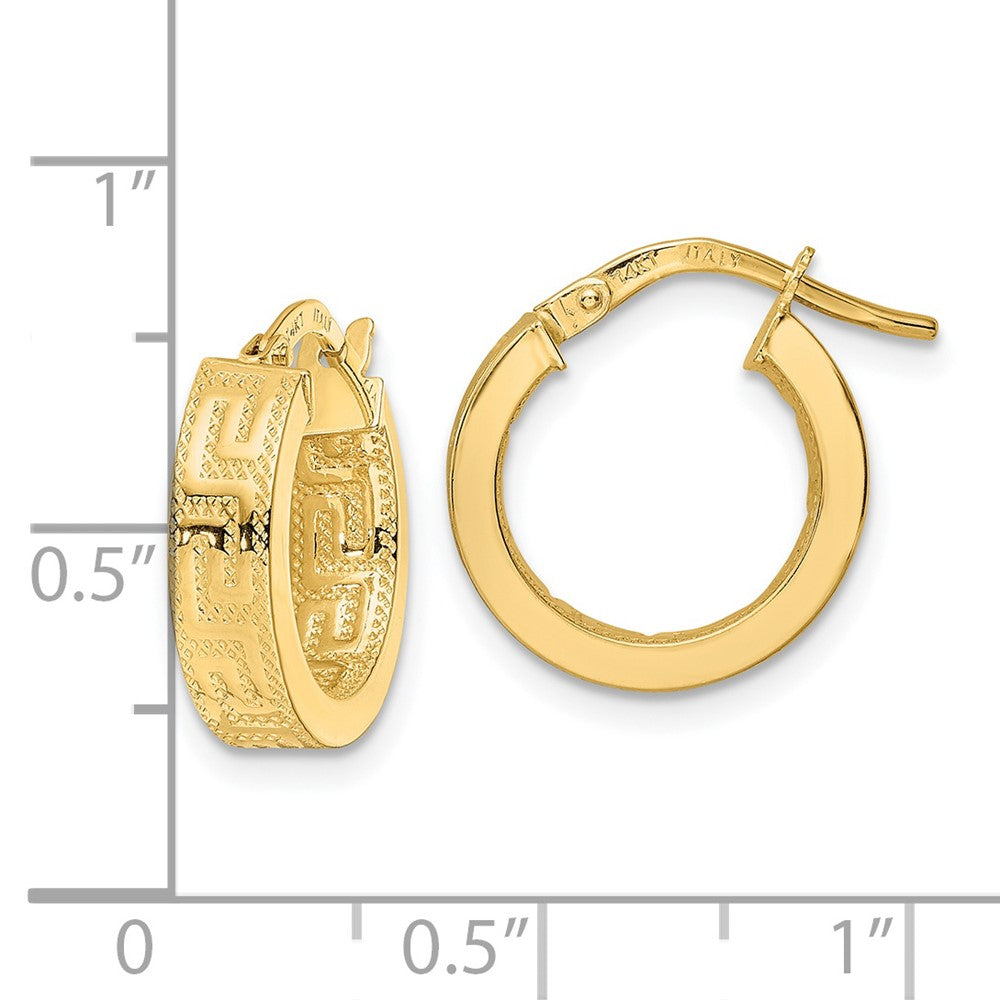 14K Yellow Gold Polished Hoop Earrings