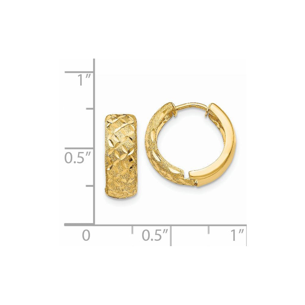 14K Yellow Gold 5mm Hinged Hoop Earrings
