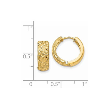 14K Yellow Gold 5mm Hinged Hoop Earrings