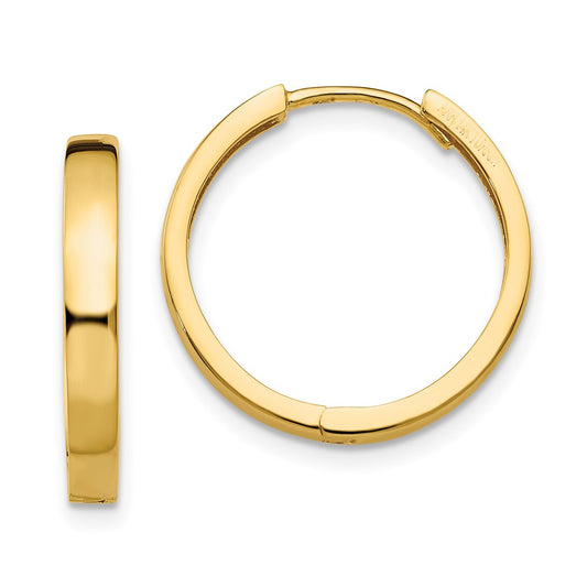 14K Yellow Gold Hinged Hoop Earrings