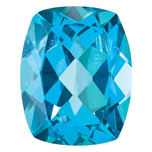 Gemstone Paraiba Passion Topaz 10X8mm Antique Long Cushion