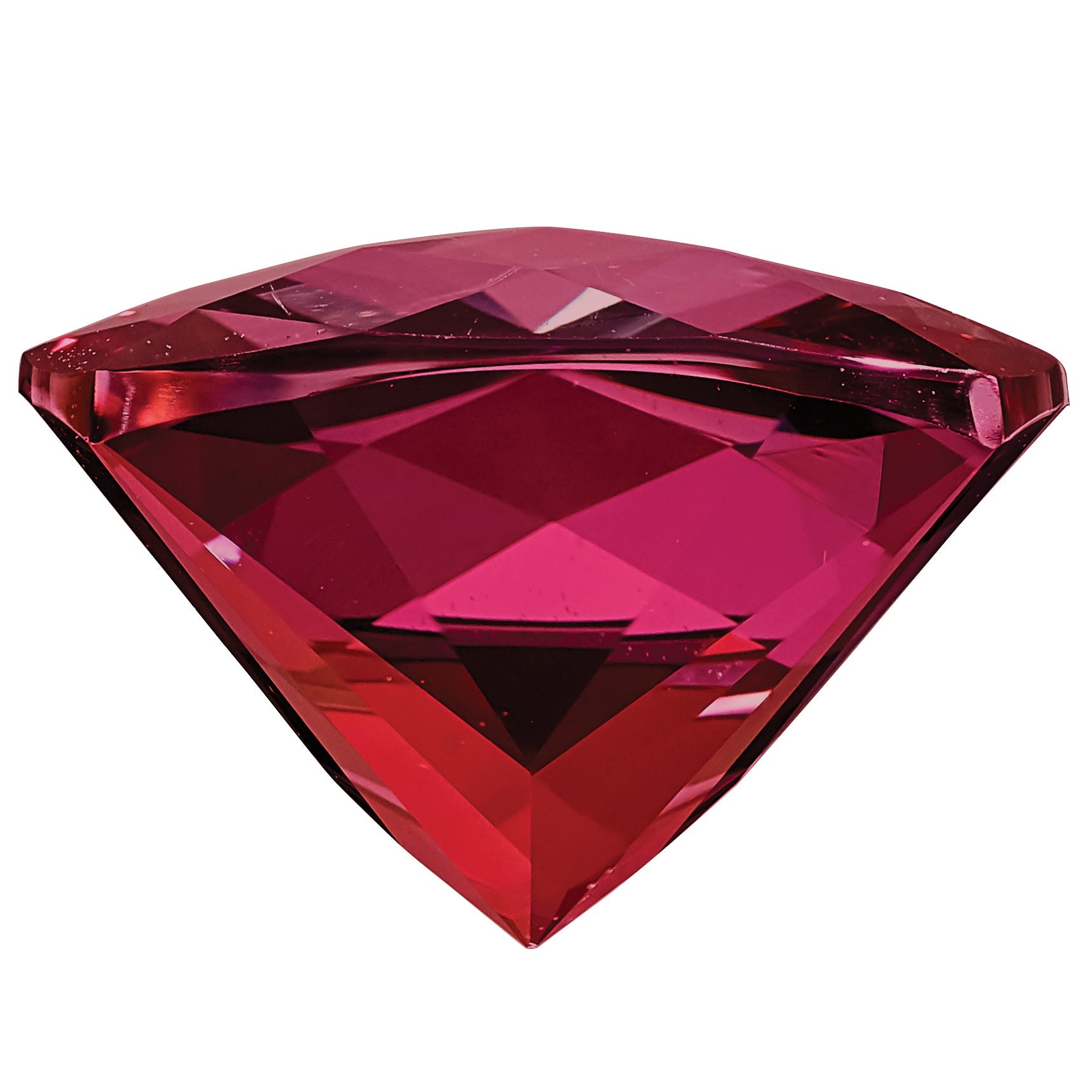 Gemstone Blazing Red Passion Topaz 5mm Antique Cushion Checkerboard