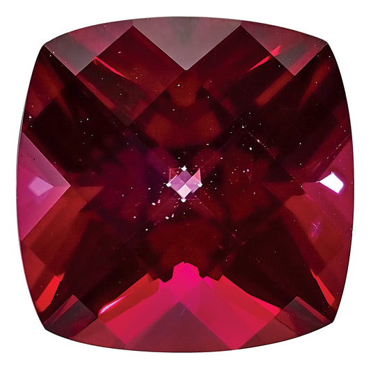 Gemstone Blazing Red Passion Topaz 5mm Antique Cushion Checkerboard