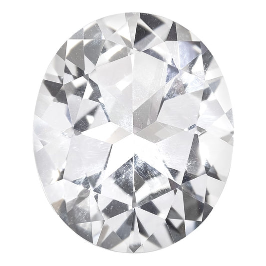 Gemstone White Passion Topaz 10X8mm Oval