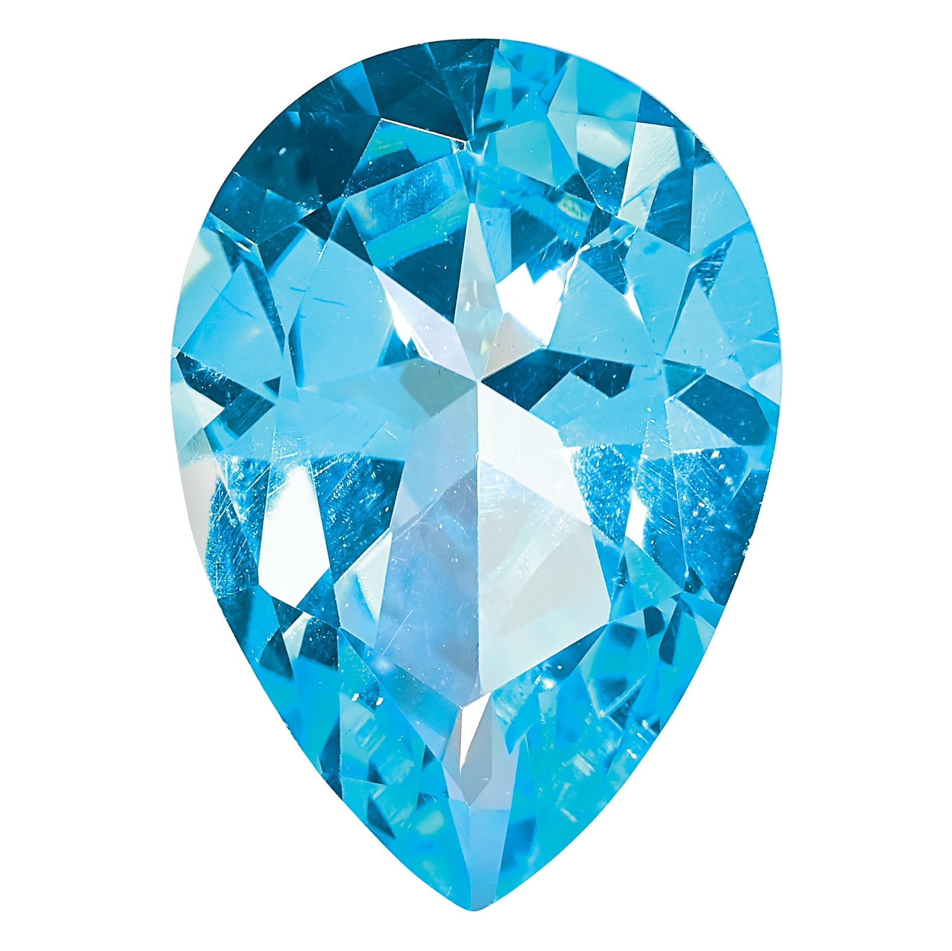 Gemstone Ice Blue Passion Topaz 10X7mm Pear