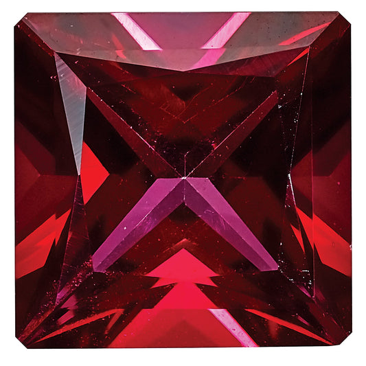 Gemstone Blazing Red Passion Topaz 3mm Princess