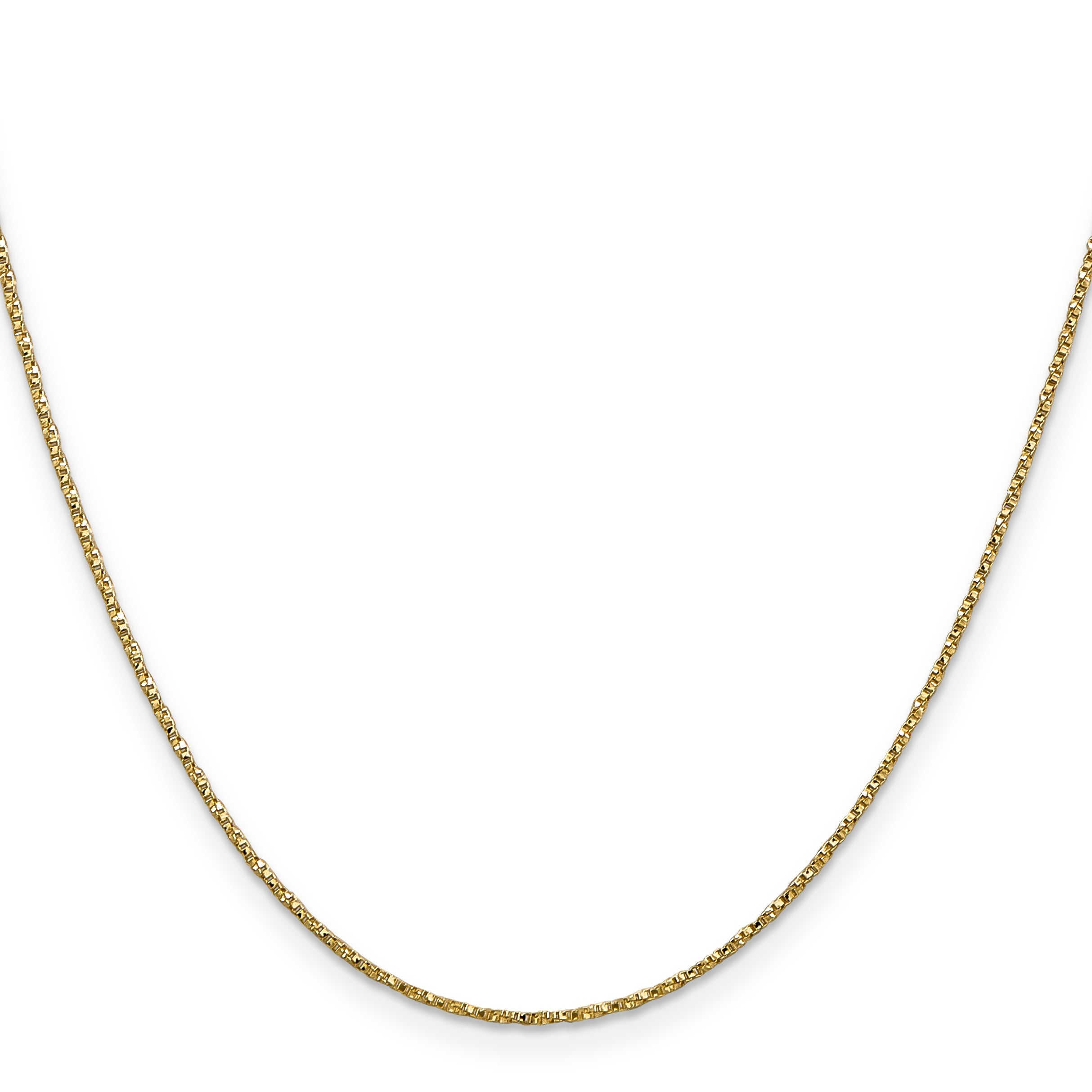 14K Yellow Gold 20 Inch .95mm Twisted Box With Lobster Clasp Chain