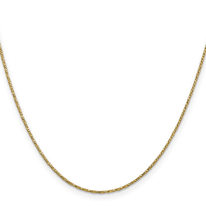 14K Yellow Gold 20 Inch .95mm Twisted Box With Lobster Clasp Chain